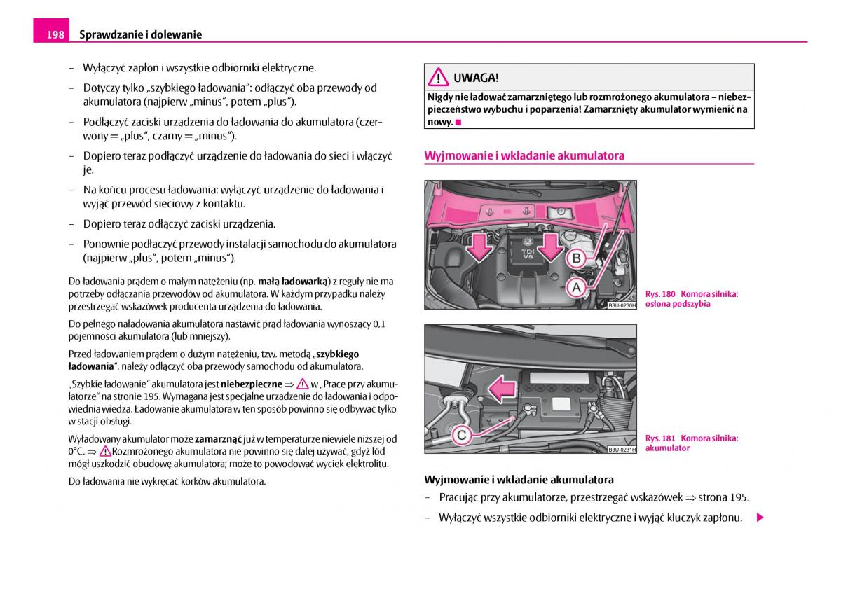 Skoda Superb I 1 instrukcja obslugi / page 199