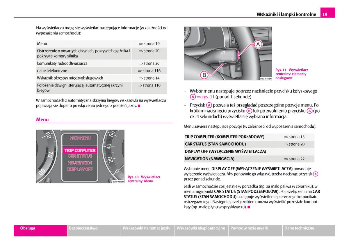 Skoda Superb I 1 instrukcja obslugi / page 20