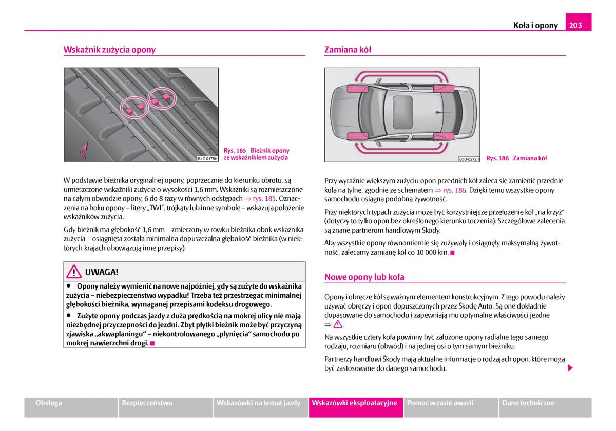 Skoda Superb I 1 instrukcja obslugi / page 204