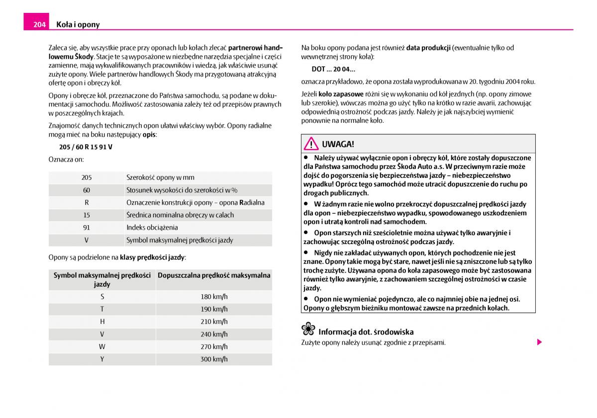 Skoda Superb I 1 instrukcja obslugi / page 205