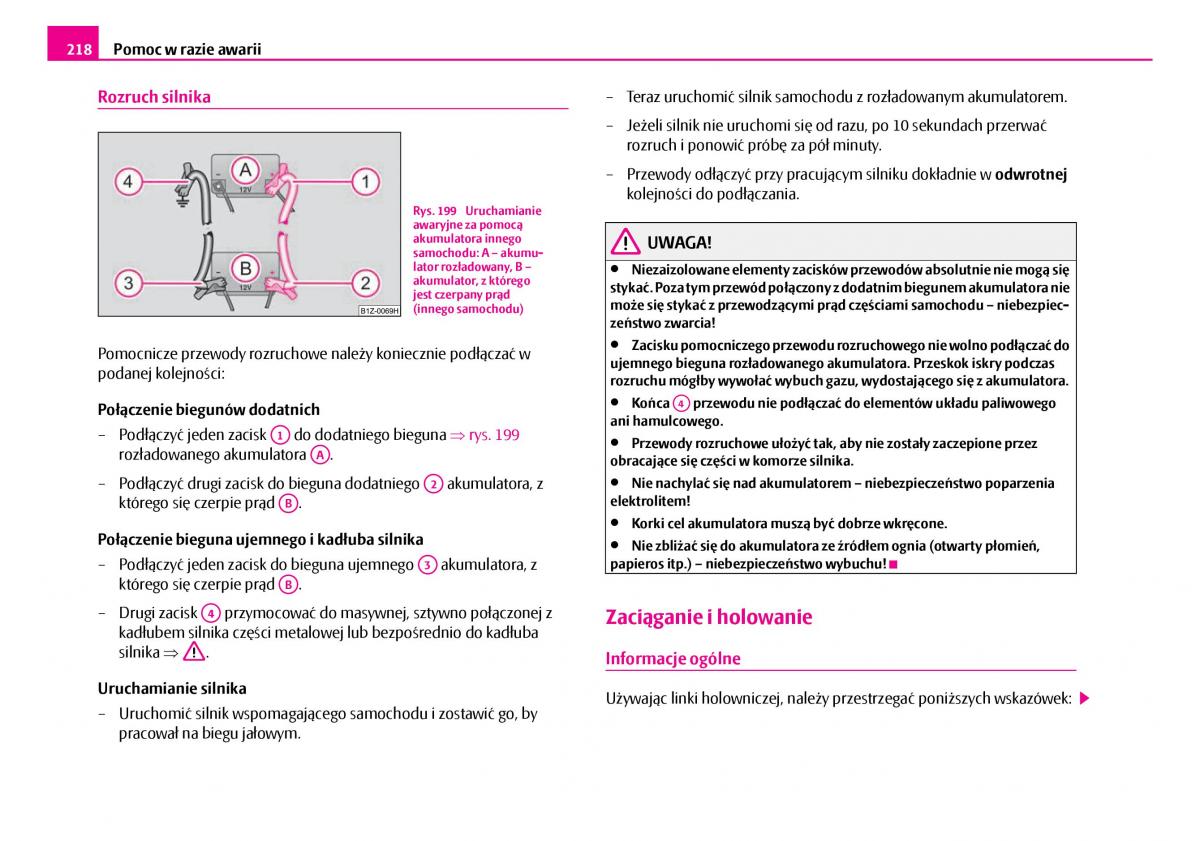 Skoda Superb I 1 instrukcja obslugi / page 219