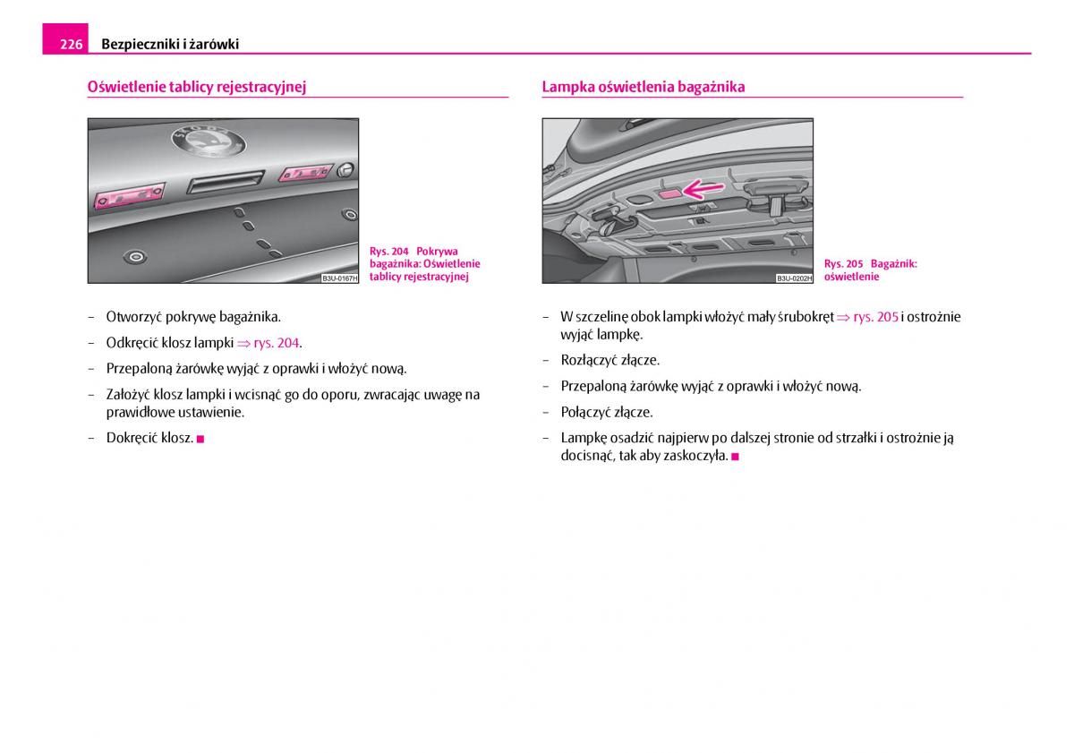 Skoda Superb I 1 instrukcja obslugi / page 227