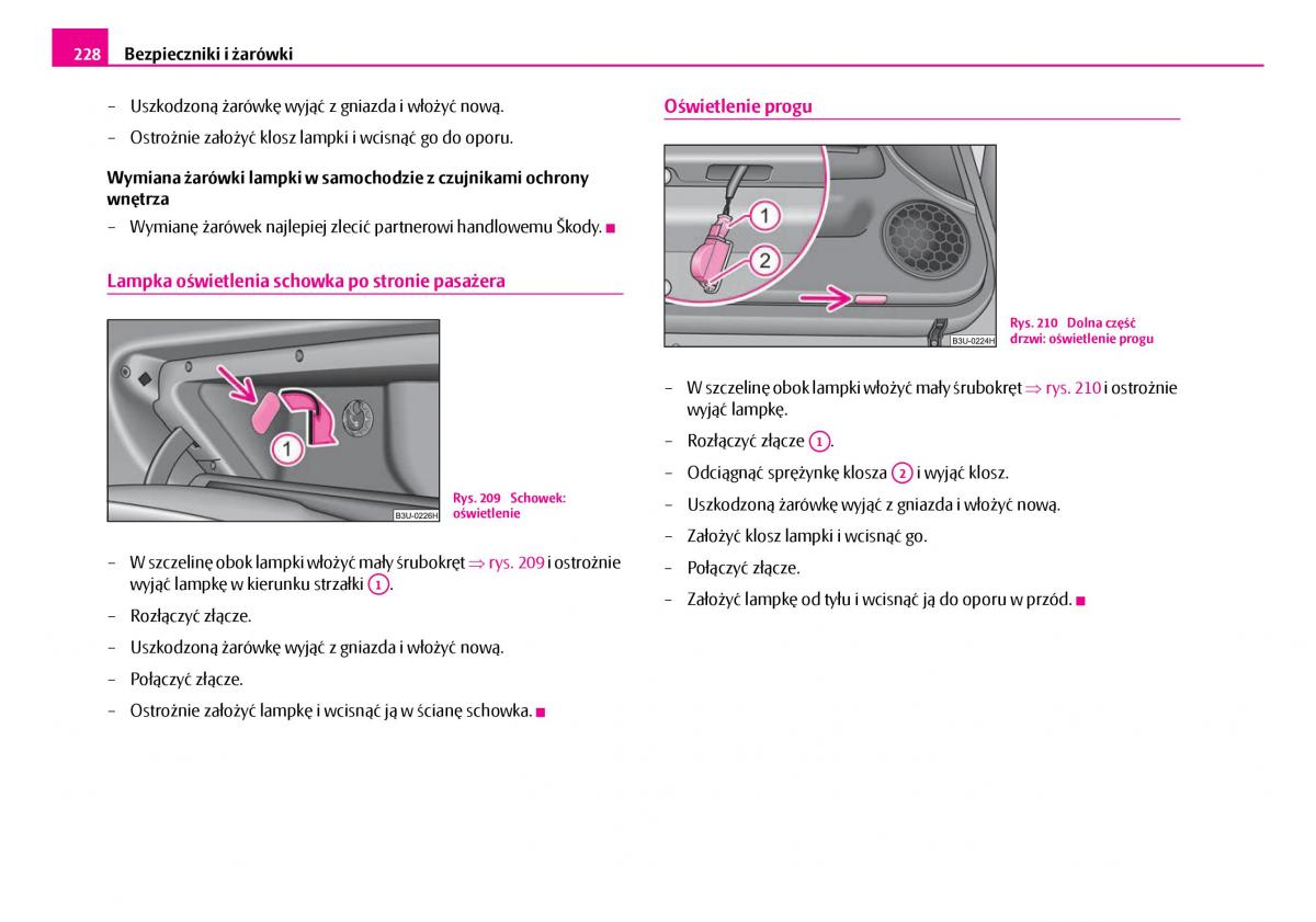 Skoda Superb I 1 instrukcja obslugi / page 229