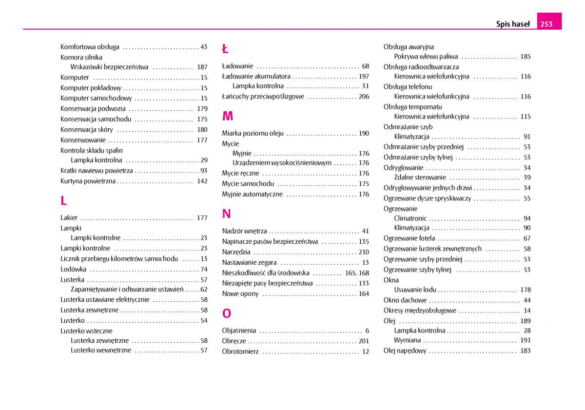 Skoda Superb I 1 instrukcja obslugi / page 254