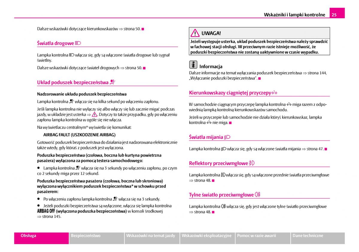 Skoda Superb I 1 instrukcja obslugi / page 26