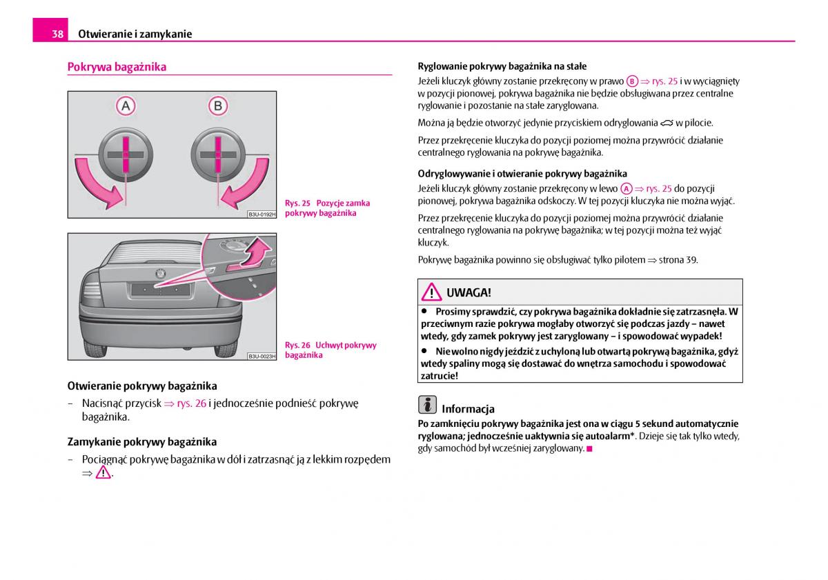 Skoda Superb I 1 instrukcja obslugi / page 39