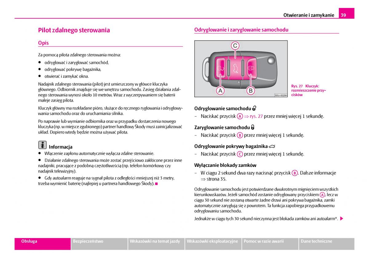 Skoda Superb I 1 instrukcja obslugi / page 40