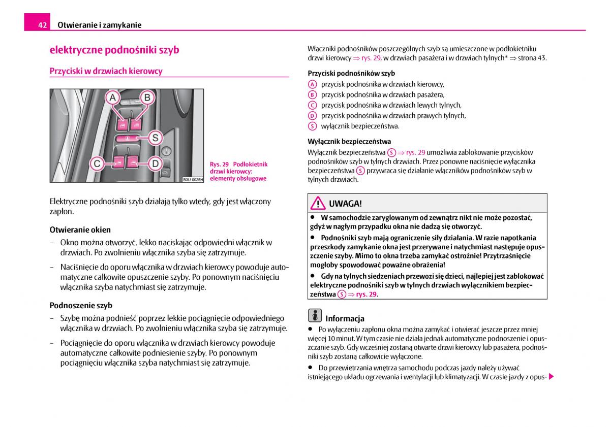 Skoda Superb I 1 instrukcja obslugi / page 43