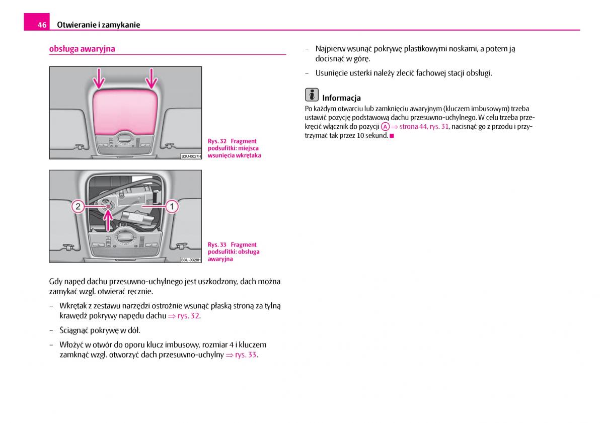 Skoda Superb I 1 instrukcja obslugi / page 47