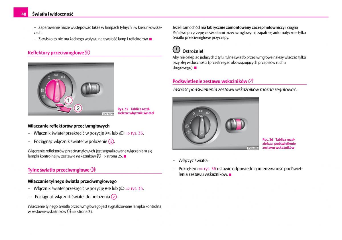 Skoda Superb I 1 instrukcja obslugi / page 49