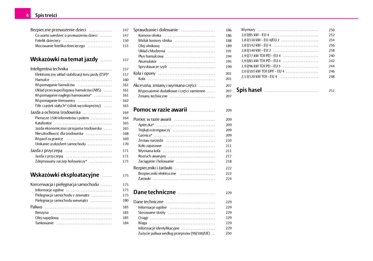 Skoda Superb I 1 instrukcja obslugi / page 5