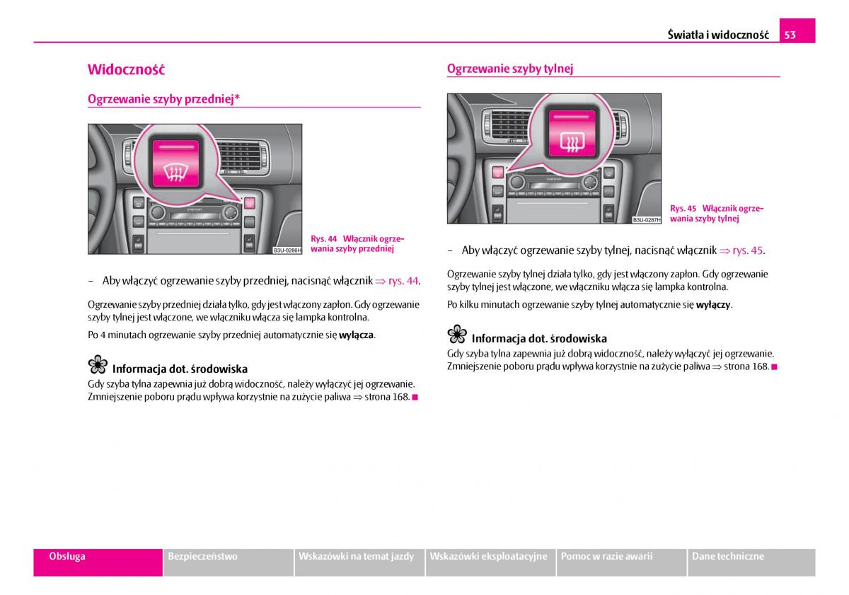 Skoda Superb I 1 instrukcja obslugi / page 54