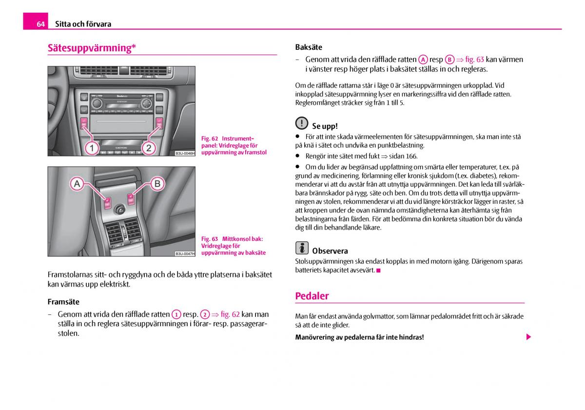 Skoda Superb I 1 instruktionsbok / page 65