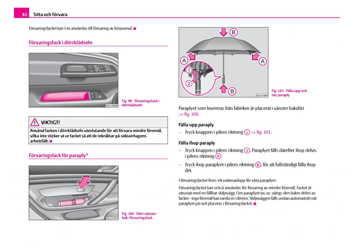 Skoda Superb I 1 instruktionsbok / page 83