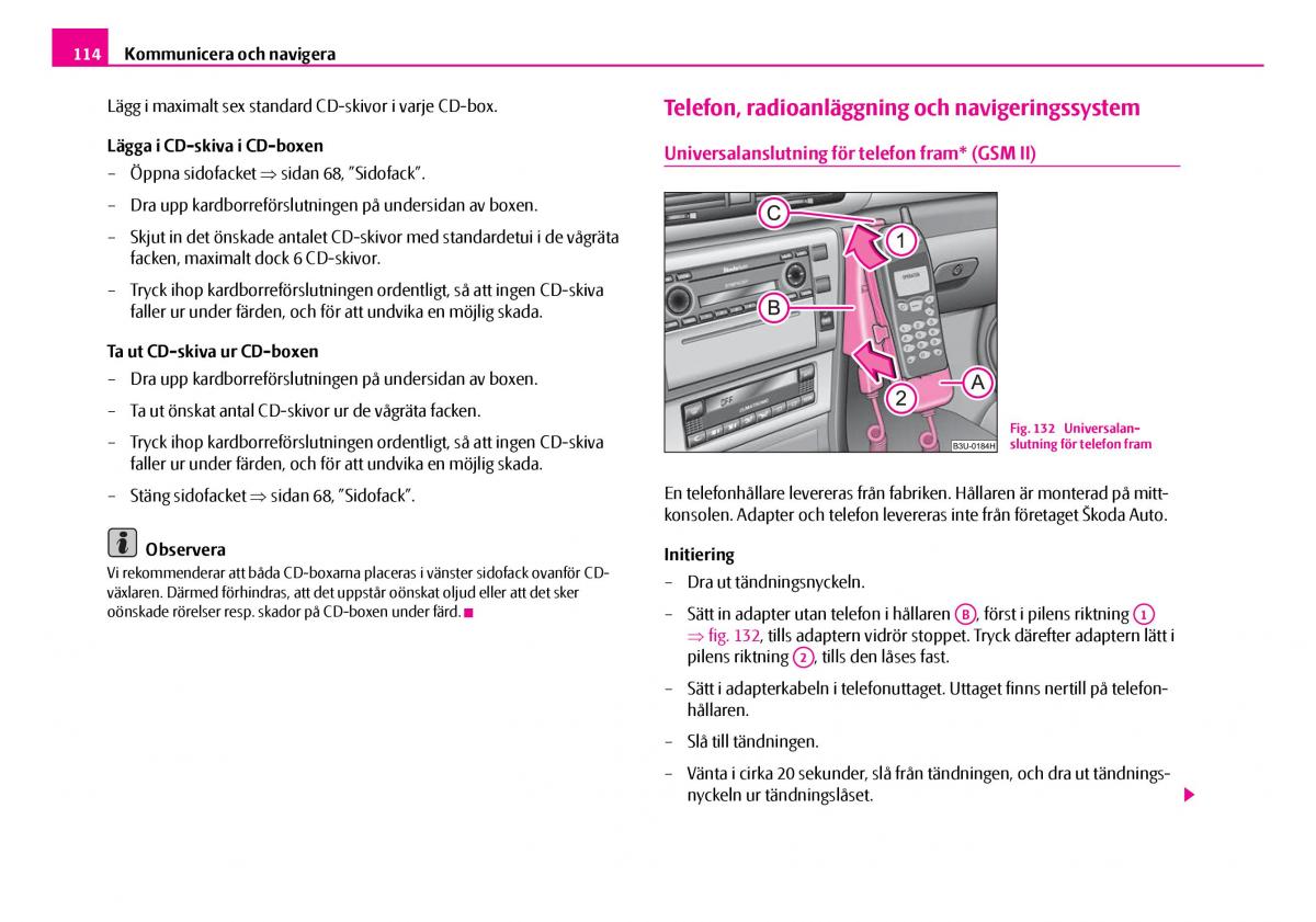 Skoda Superb I 1 instruktionsbok / page 115