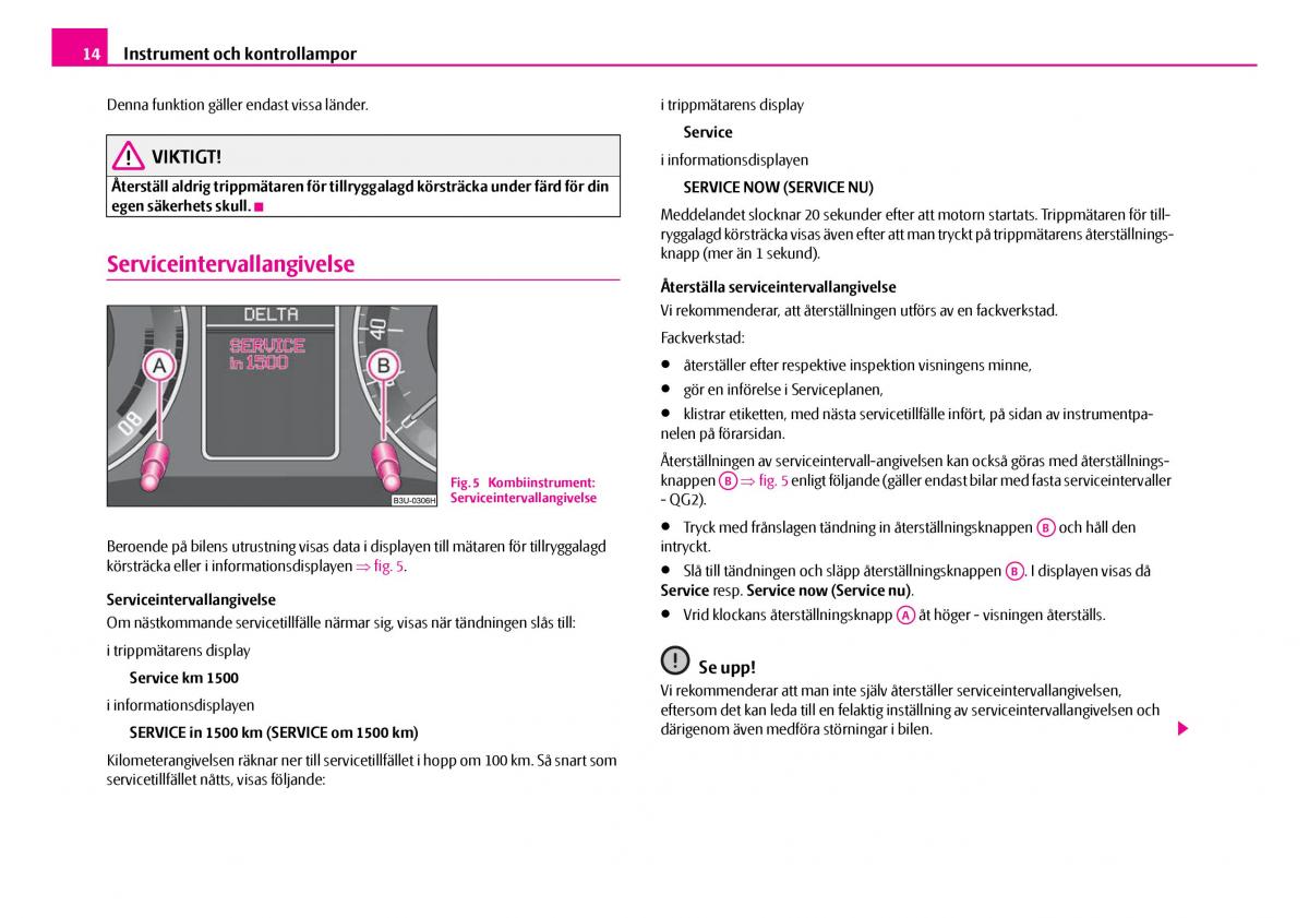 Skoda Superb I 1 instruktionsbok / page 15