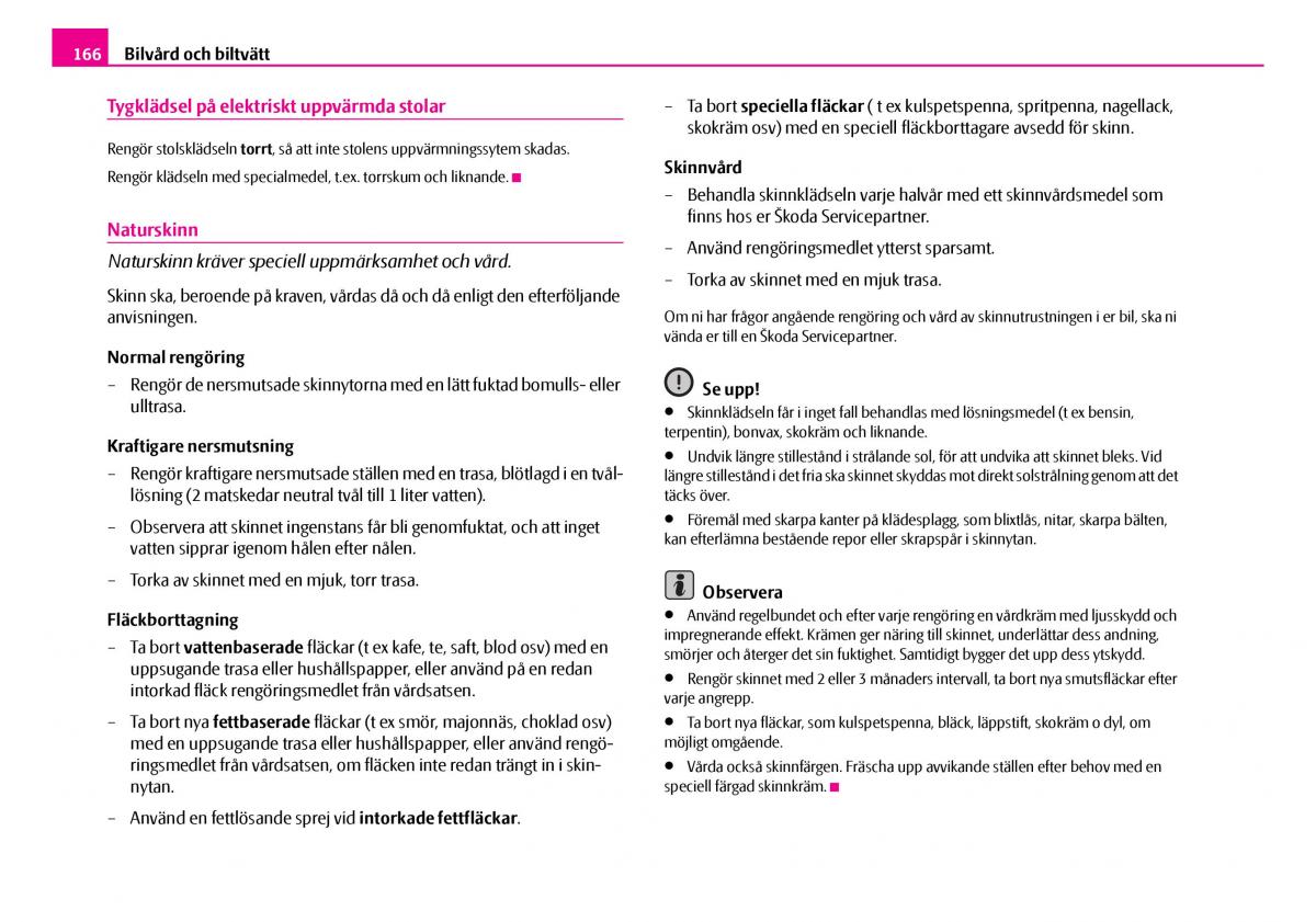 Skoda Superb I 1 instruktionsbok / page 167