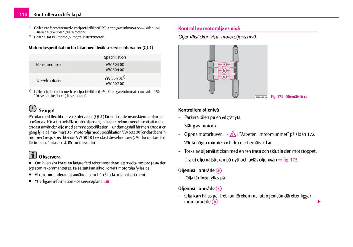 Skoda Superb I 1 instruktionsbok / page 175