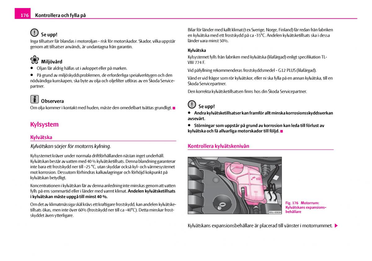 Skoda Superb I 1 instruktionsbok / page 177