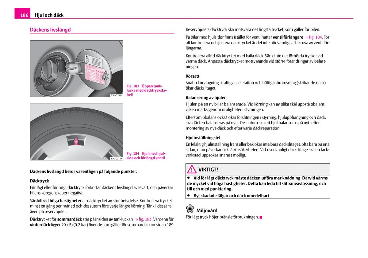 Skoda Superb I 1 instruktionsbok / page 187