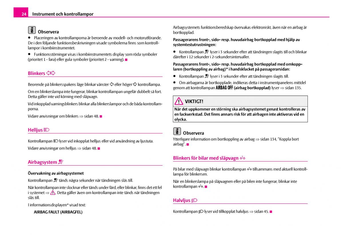 Skoda Superb I 1 instruktionsbok / page 25