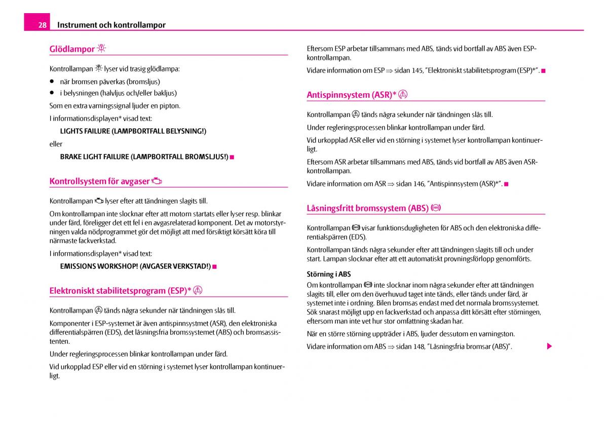 Skoda Superb I 1 instruktionsbok / page 29