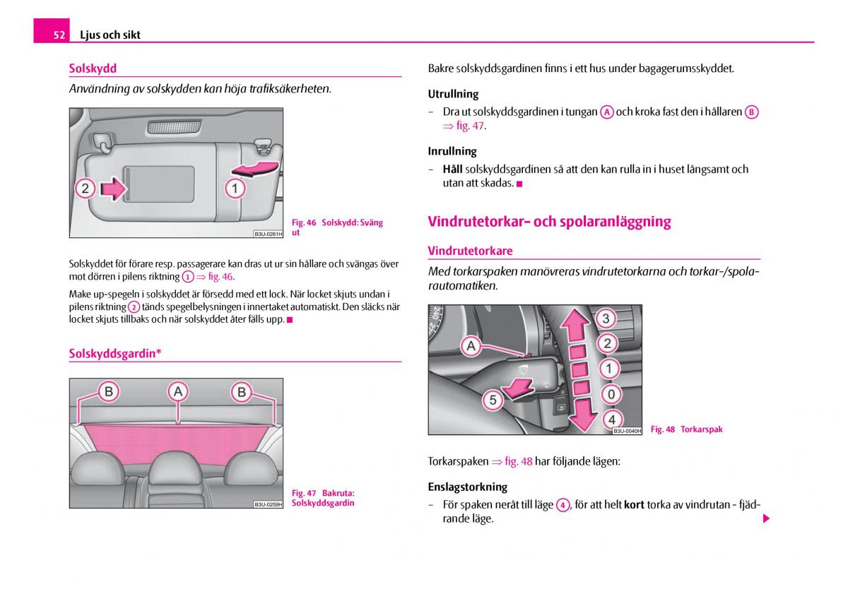 Skoda Superb I 1 instruktionsbok / page 53