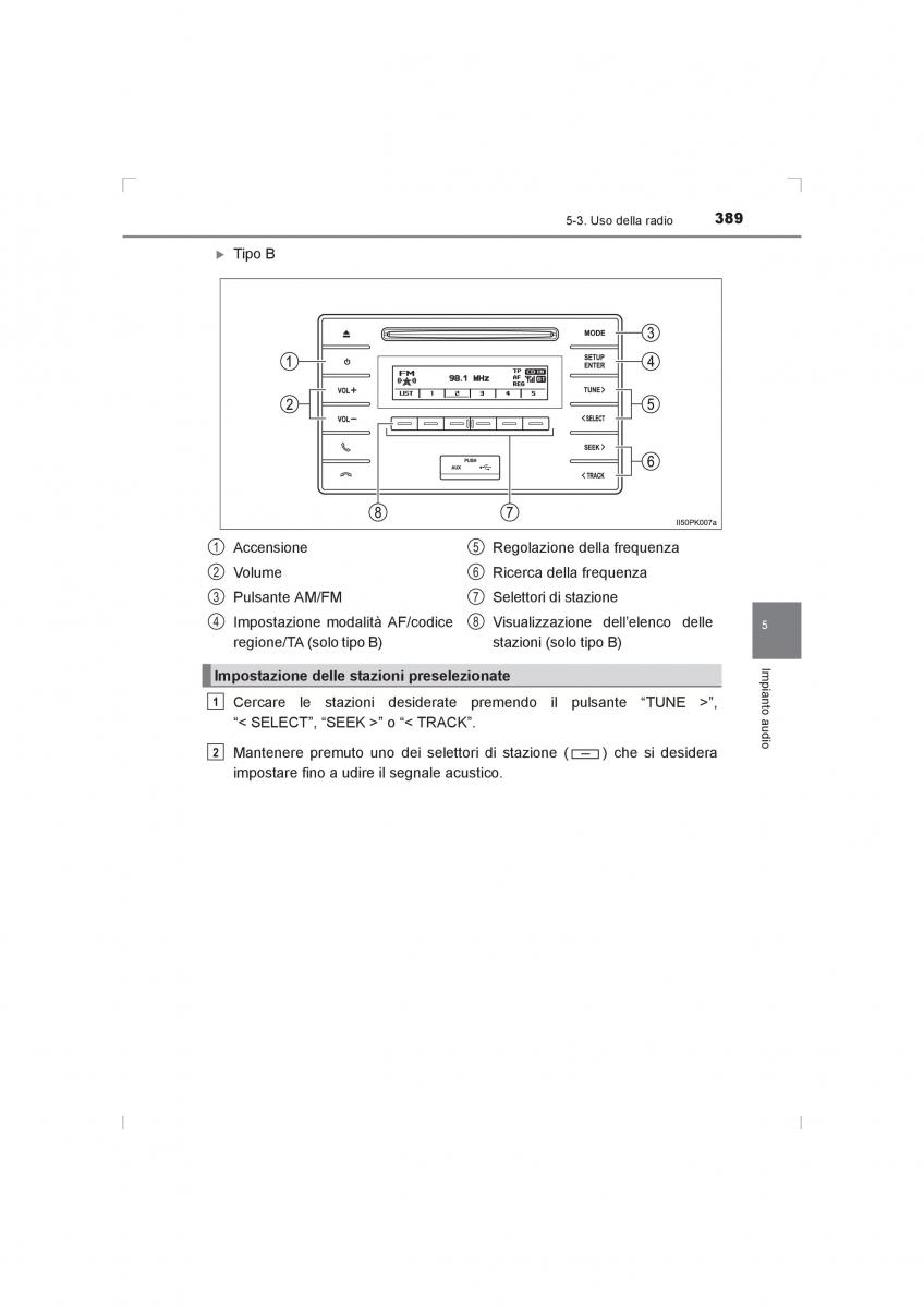 Toyota Hilux VIII 8 AN120 AN130 manuale del proprietario / page 389