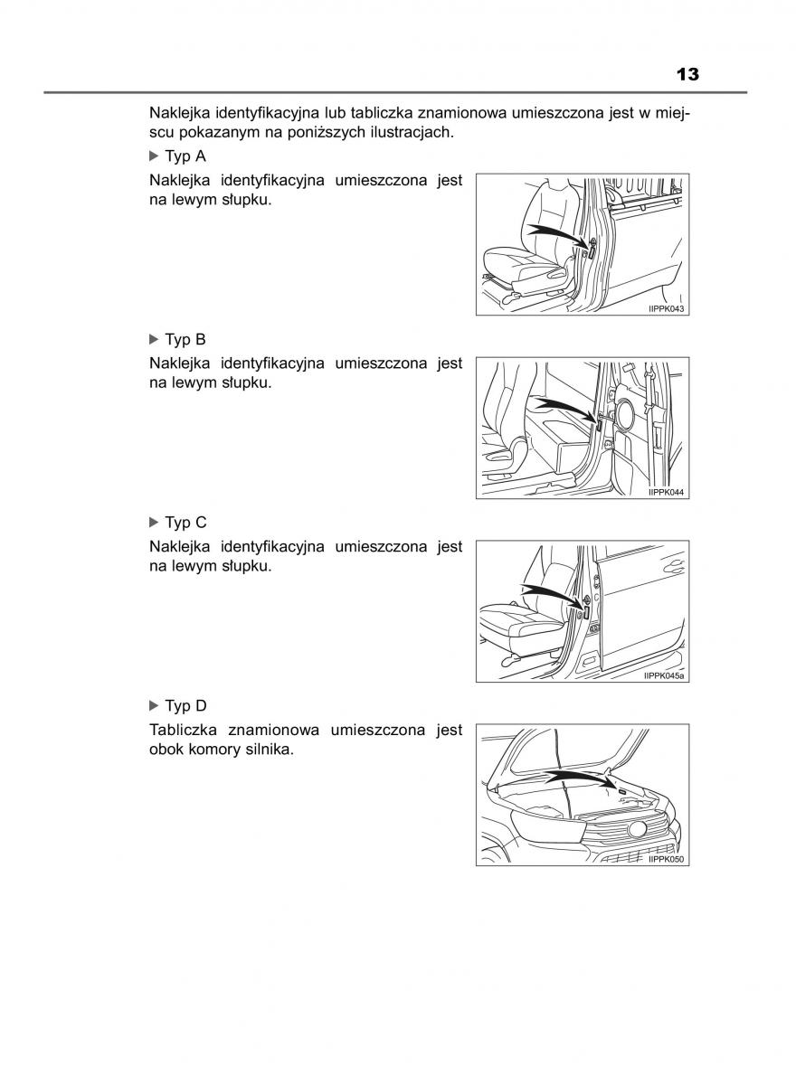 Toyota Hilux VIII 8 AN120 AN130 instrukcja obslugi / page 13