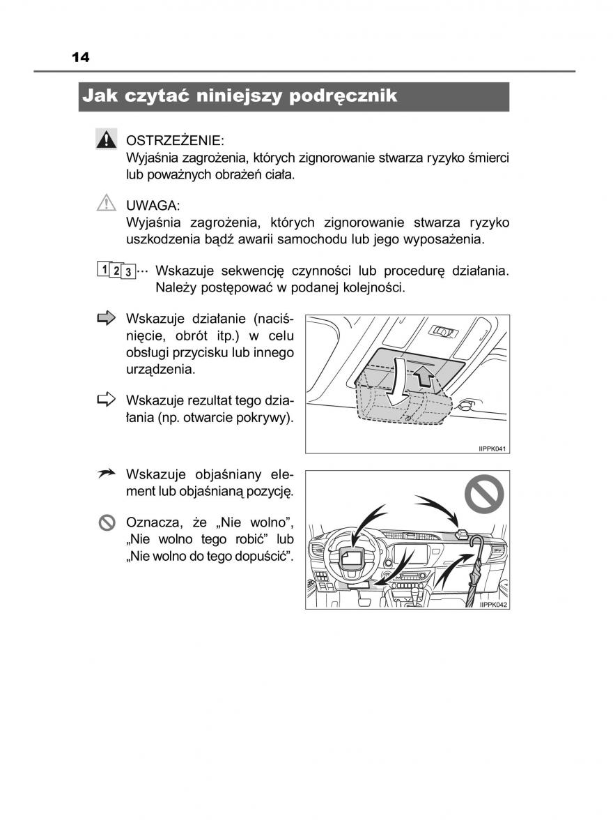 Toyota Hilux VIII 8 AN120 AN130 instrukcja obslugi / page 14