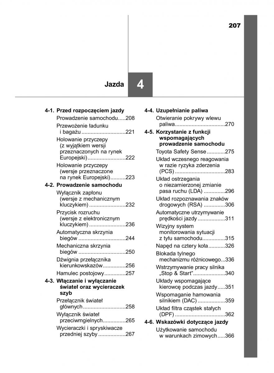 Toyota Hilux VIII 8 AN120 AN130 instrukcja obslugi / page 207