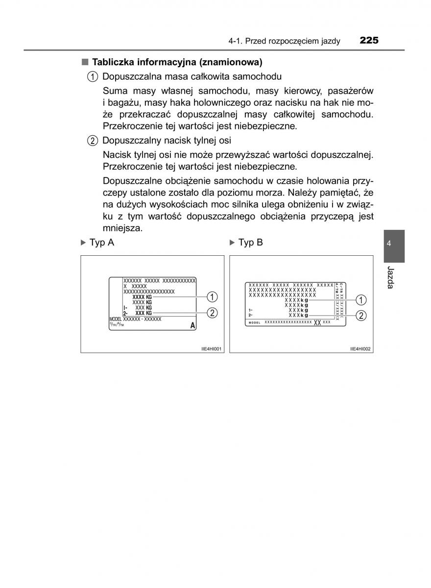 Toyota Hilux VIII 8 AN120 AN130 instrukcja obslugi / page 225