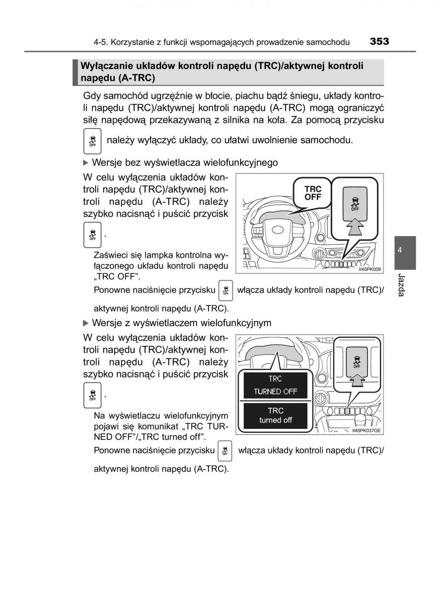 Toyota Hilux VIII 8 AN120 AN130 instrukcja obslugi / page 353