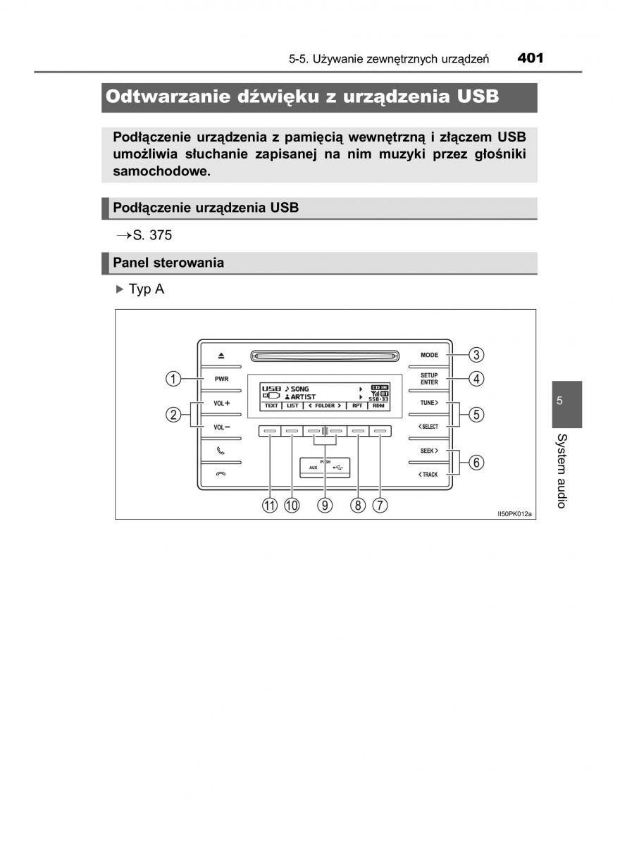 Toyota Hilux VIII 8 AN120 AN130 instrukcja obslugi / page 401