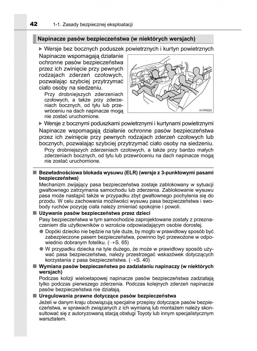 Toyota Hilux VIII 8 AN120 AN130 instrukcja obslugi / page 42