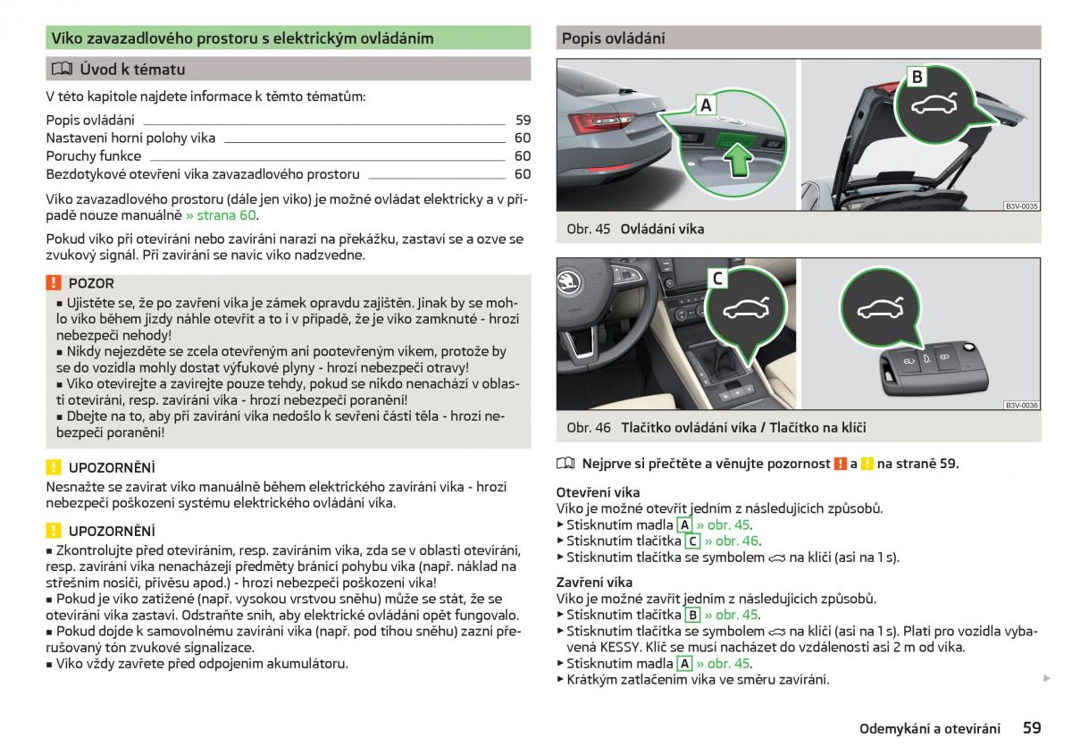 Skoda Superb III 3 navod k obsludze / page 61