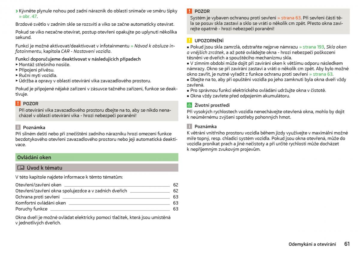 Skoda Superb III 3 navod k obsludze / page 63