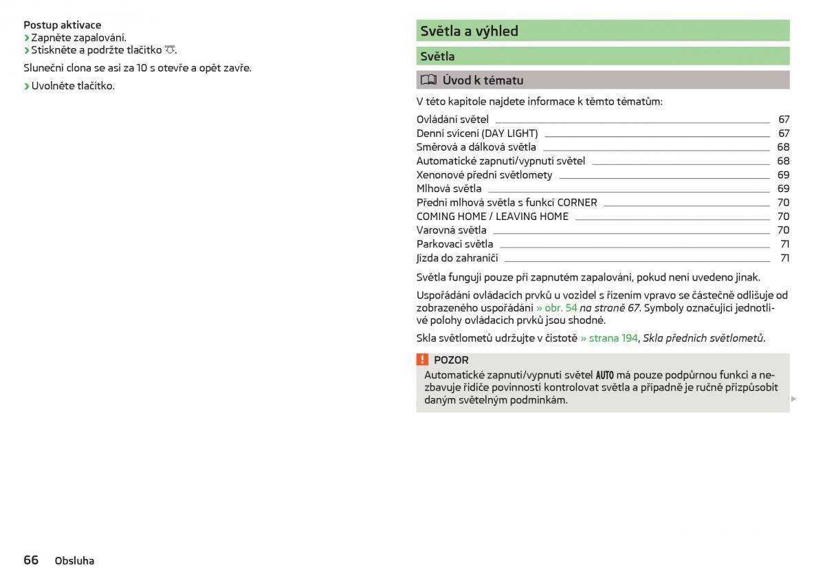 Skoda Superb III 3 navod k obsludze / page 68