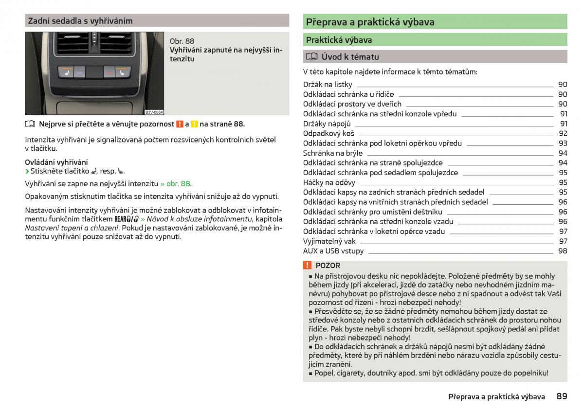 Skoda Superb III 3 navod k obsludze / page 91