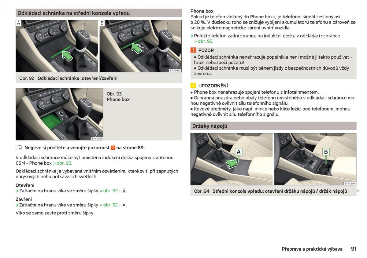 Skoda Superb III 3 navod k obsludze / page 93