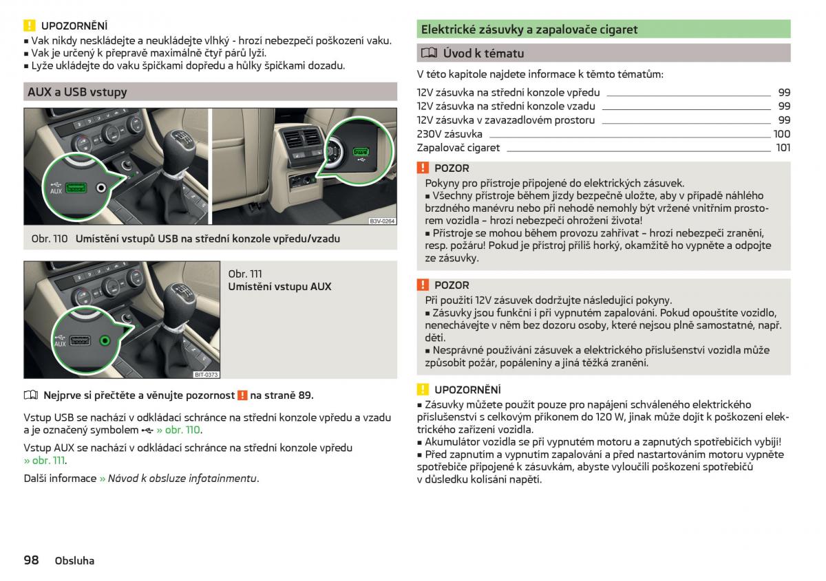 Skoda Superb III 3 navod k obsludze / page 100