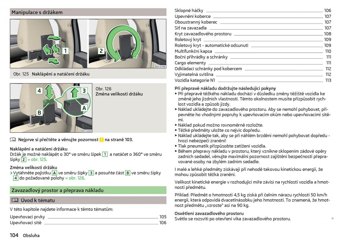 Skoda Superb III 3 navod k obsludze / page 106