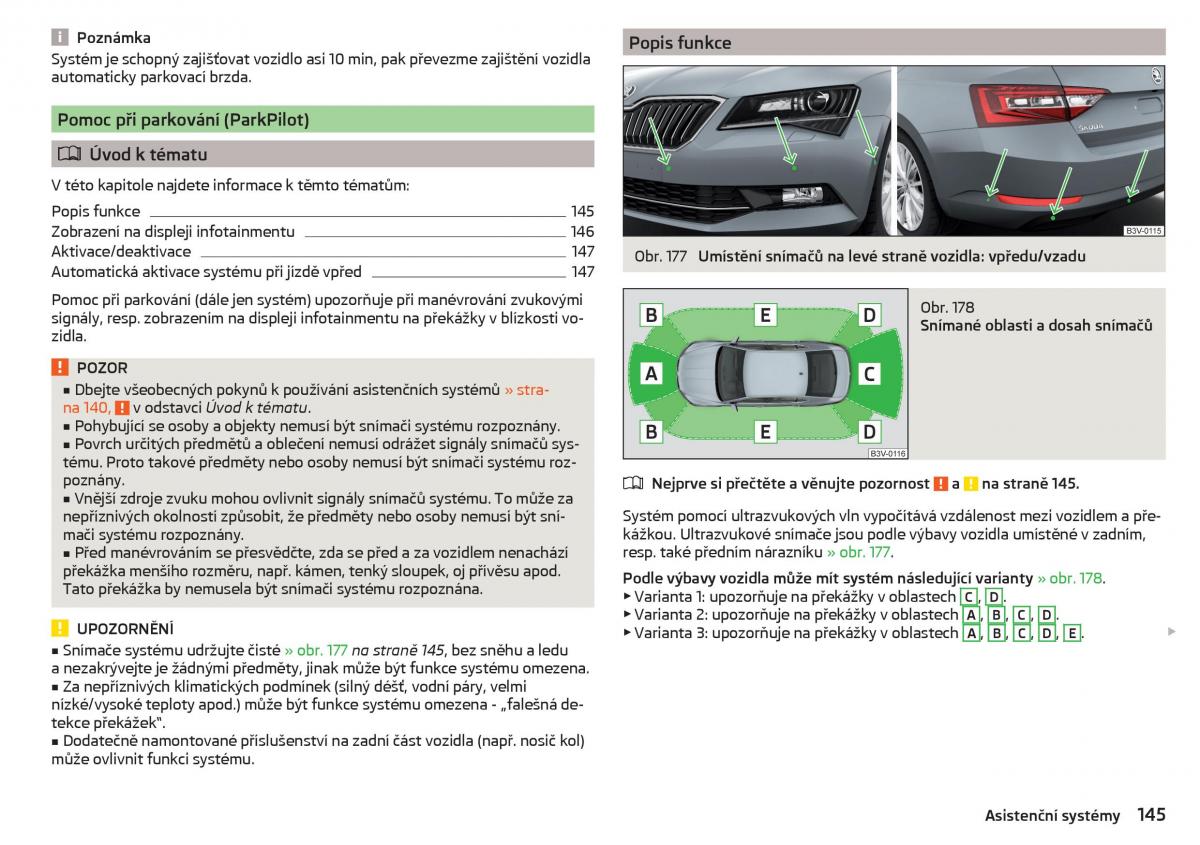 Skoda Superb III 3 navod k obsludze / page 147