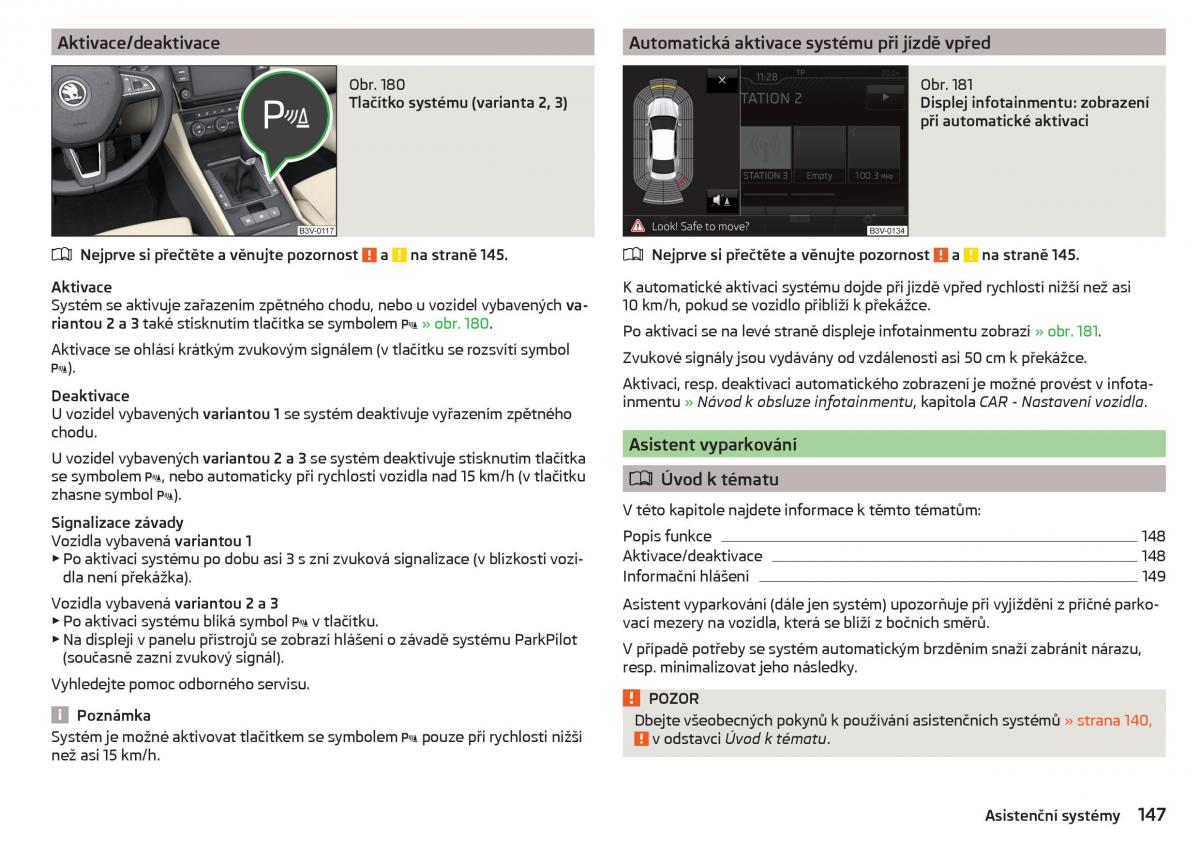 Skoda Superb III 3 navod k obsludze / page 149