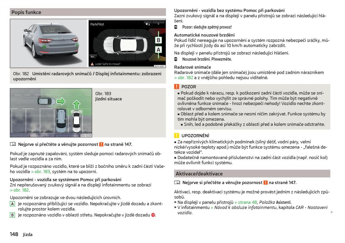 Skoda Superb III 3 navod k obsludze / page 150