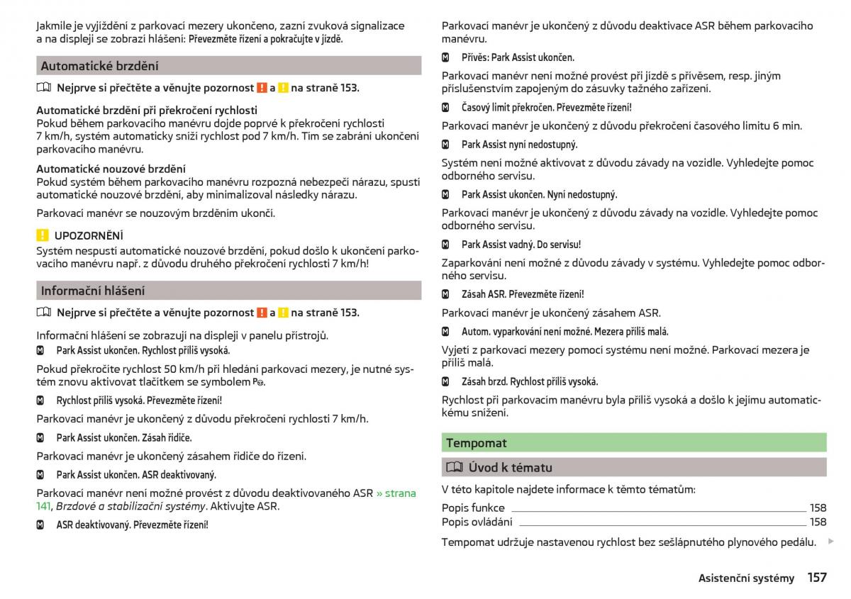 Skoda Superb III 3 navod k obsludze / page 159