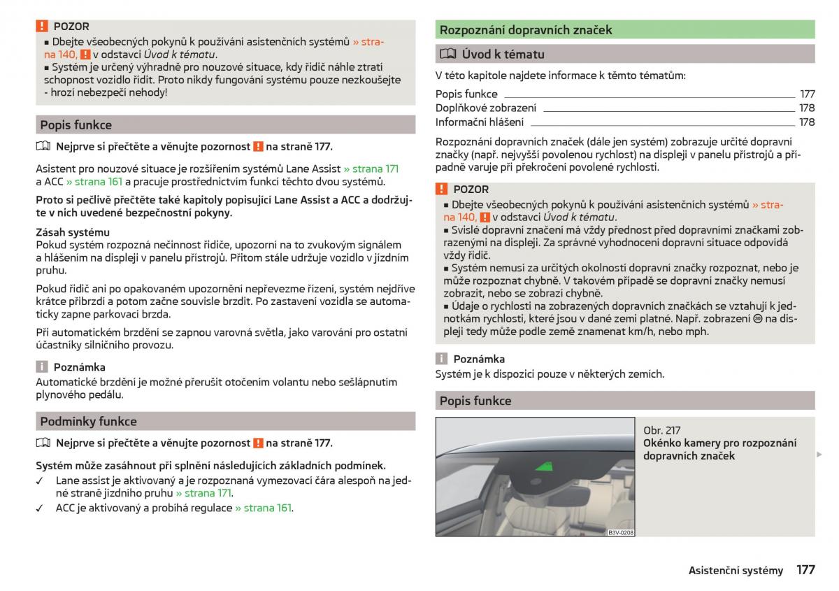 Skoda Superb III 3 navod k obsludze / page 179