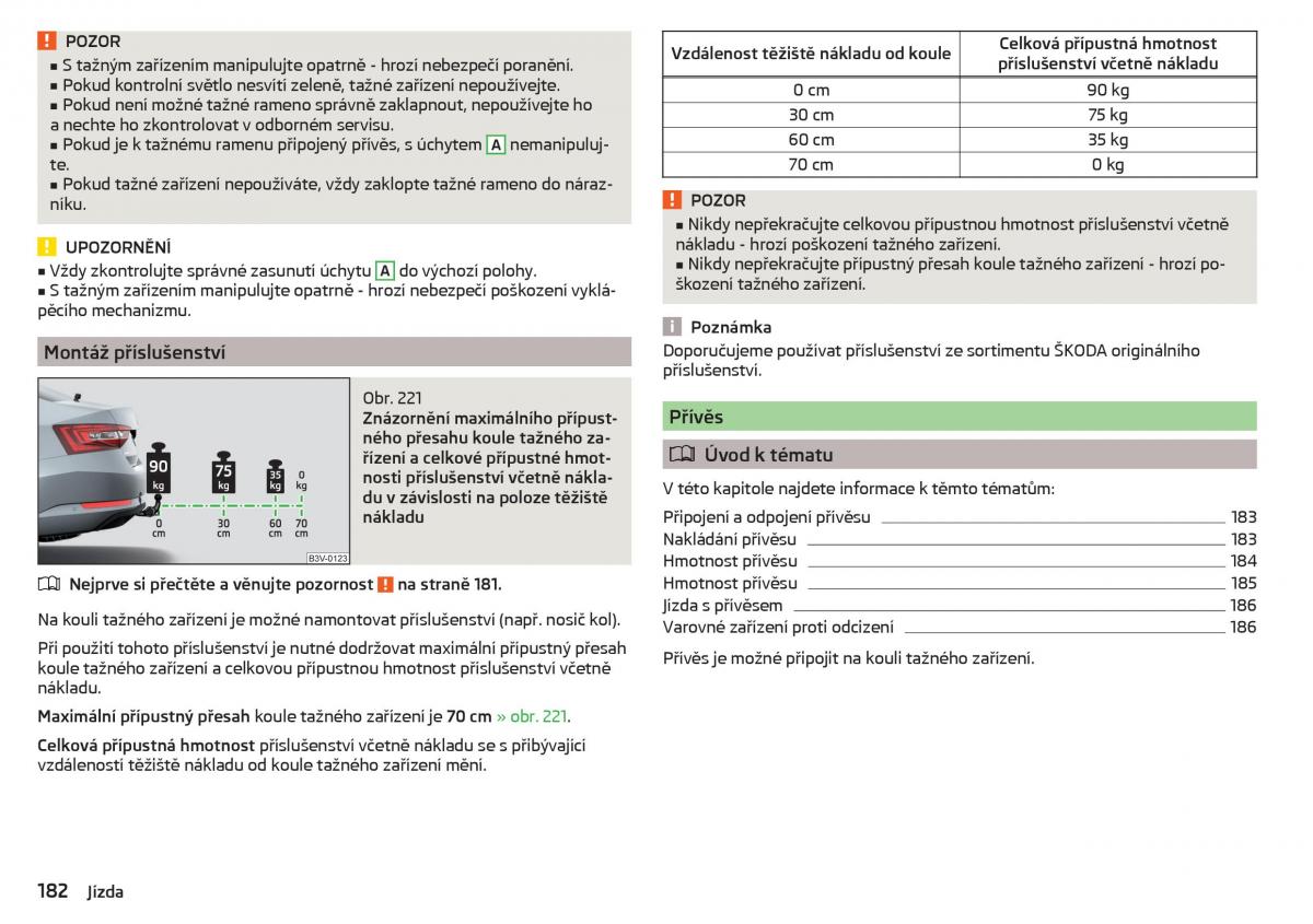 Skoda Superb III 3 navod k obsludze / page 184