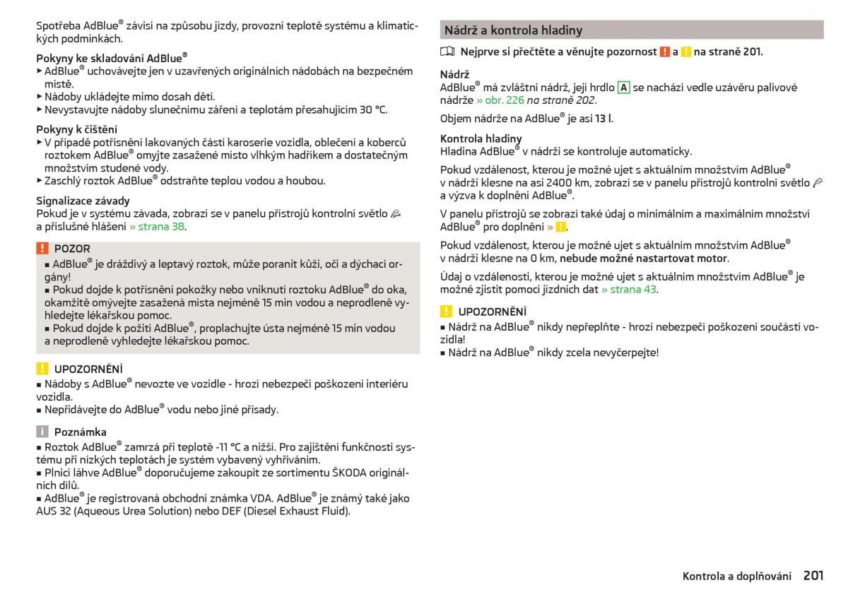 Skoda Superb III 3 navod k obsludze / page 203