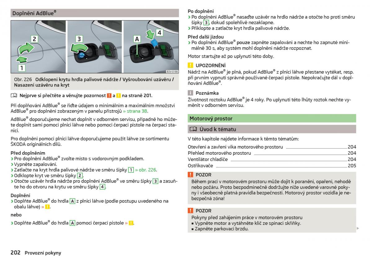 Skoda Superb III 3 navod k obsludze / page 204